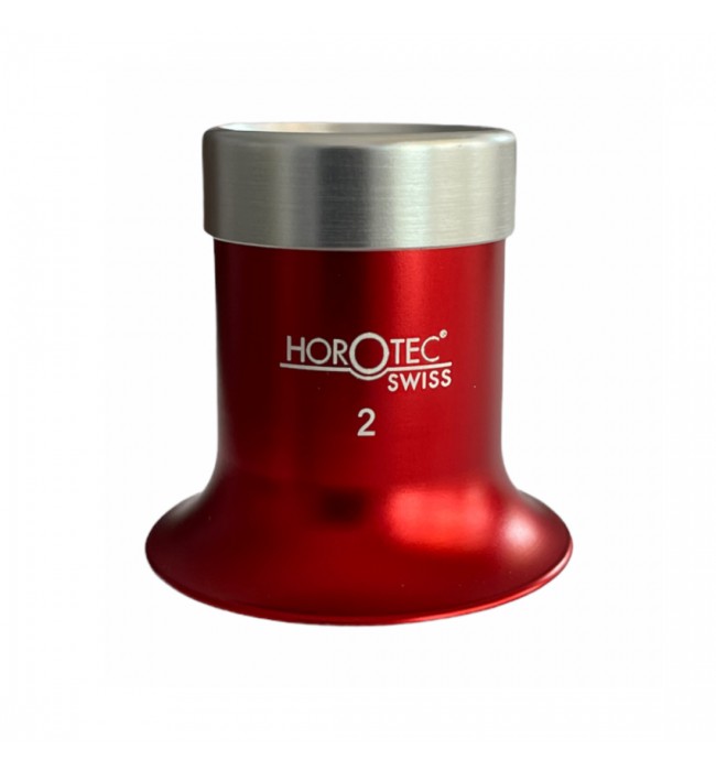 Лупа с очила Horotec MSA 00.031-2, червена, алуминиева, x5