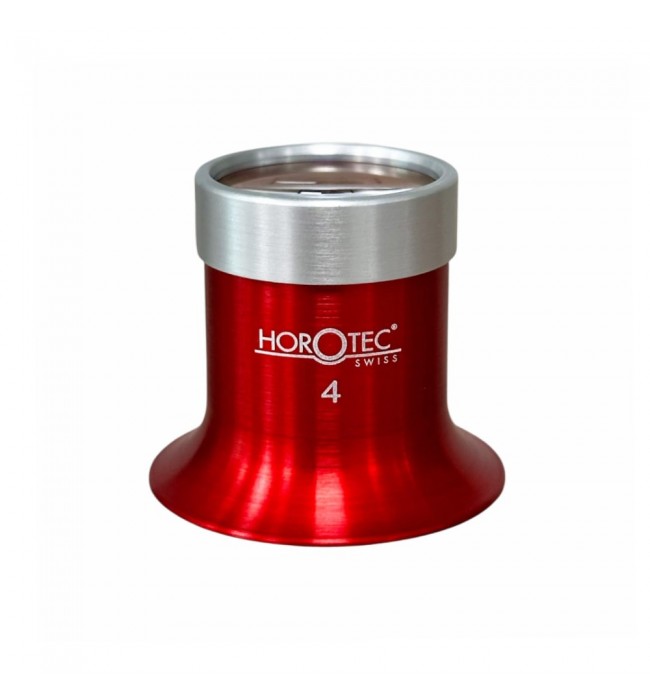 Лупа за очила Horotec MSA 00.031-4 с червен анодизиран алуминий x2.5