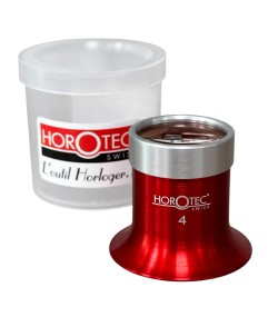 Лупа за очила Horotec MSA 00.031-4 с червен анодизиран алуминий x2.5