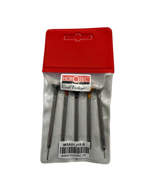 Horotec MSA 01.218-B assortment of 5 watchmaker screwdrivers 0.60 to 1.40 mm