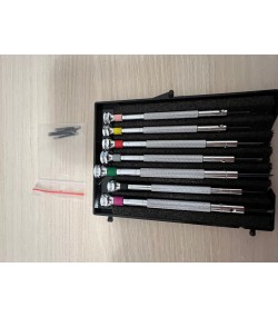 DAMAGED PACKAGING - Beco Technic Set of 7 Screwdrivers 0.60 to 2.00 mm in Plastic Box with Spare Blades - SEE PHOTOS