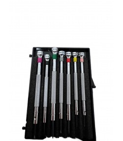 DAMAGED PACKAGING - Beco Technic Set of 7 Screwdrivers 0.60 to 2.00 mm in Plastic Box with Spare Blades - SEE PHOTOS