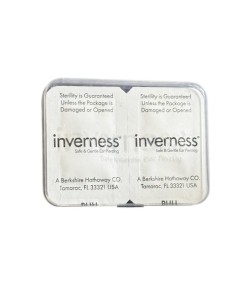 Inverness medical gold plated 2mm, Blue Topaz piercing earrings 1063C