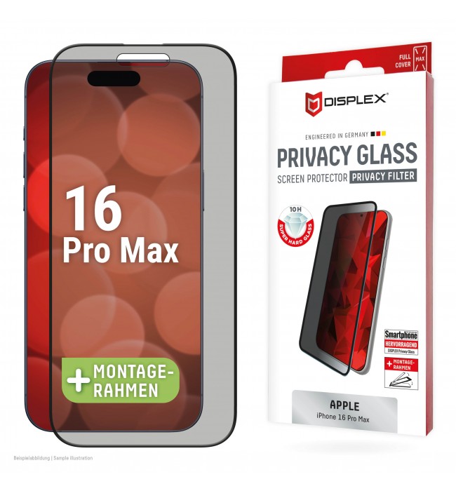 iPhone 16 Pro Max Privacy Tempered Glass 02000