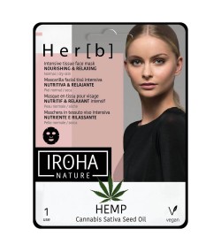IROHA Cannabis Facial Tissue Mask, Подхранваща & Освежаваща