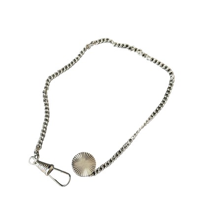 Iron nickel-plated button-hole pocket watch chain 23 cm, 2.9 mm