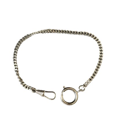 Iron nickel-plated curb pocket watch chain 25 cm, 4.1 mm