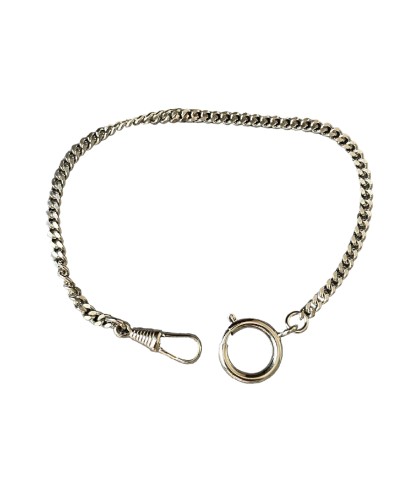 Iron nickel-plated curb pocket watch chain 25 cm, 4.1 mm