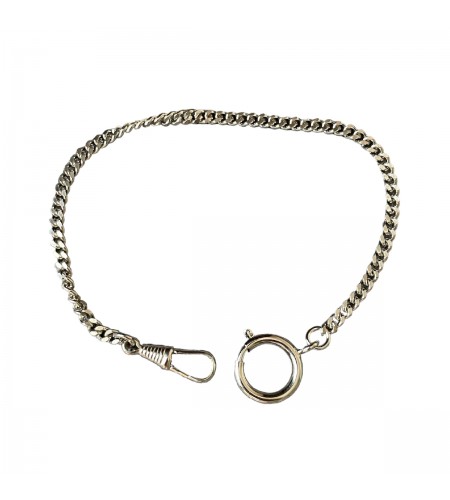 Iron nickel-plated curb pocket watc ...