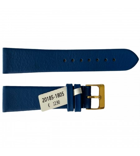 Leather waterproof blue smooth stra ...