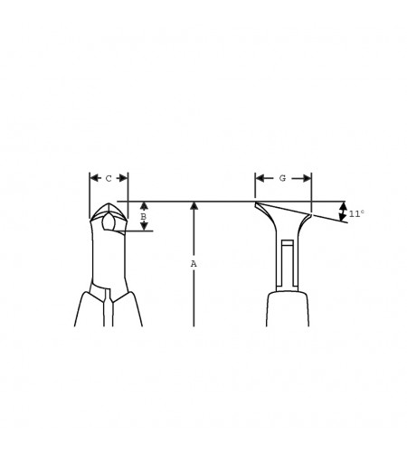 Lindstrom 7290 wire cutter oblique  ...