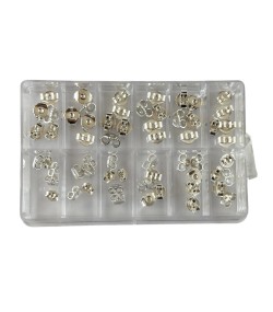 Lot of 925 silver ear nuts – Assorted sizes