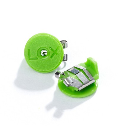 LOX classic locking earring backs green colour
