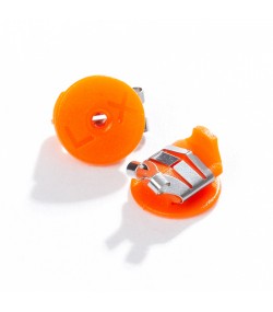 LOX classic locking earring backs orange colour