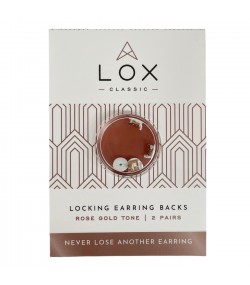LOX classic locking earring backs rose gold tone