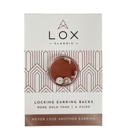 LOX classic locking earring backs rose gold tone