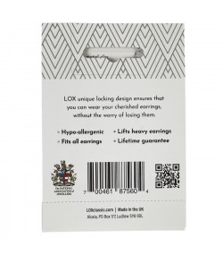 LOX classic locking earring backs silver