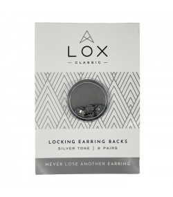 LOX classic locking earring backs silver