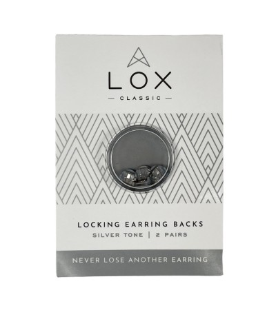 LOX classic locking earring backs silver