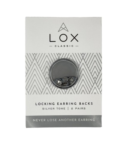 LOX classic locking earring backs silver