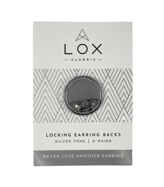 LOX classic locking earring backs silver