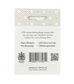 LOX classic locking earring backs gold tone