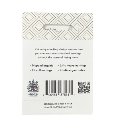 LOX classic locking earring backs gold tone