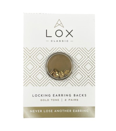 LOX classic locking earring backs gold tone