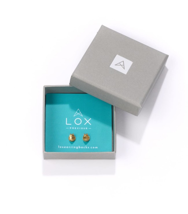Lox Precious 24ct Златни Отворници за Обеци от 925 Стърлингово Сребро – Комплект от 2 броя