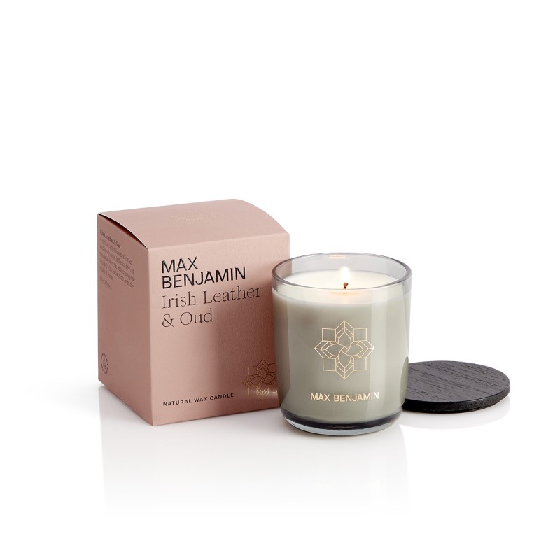 Irish Leather and Oud Luxury Natural Candle – Max Benjamin Irish Leather and Oud Luxury Natural Candle – Max Benjamin