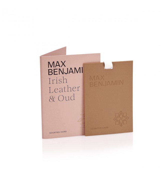 Irish Leather and Oud Luxury Scented Card Max Benjamin