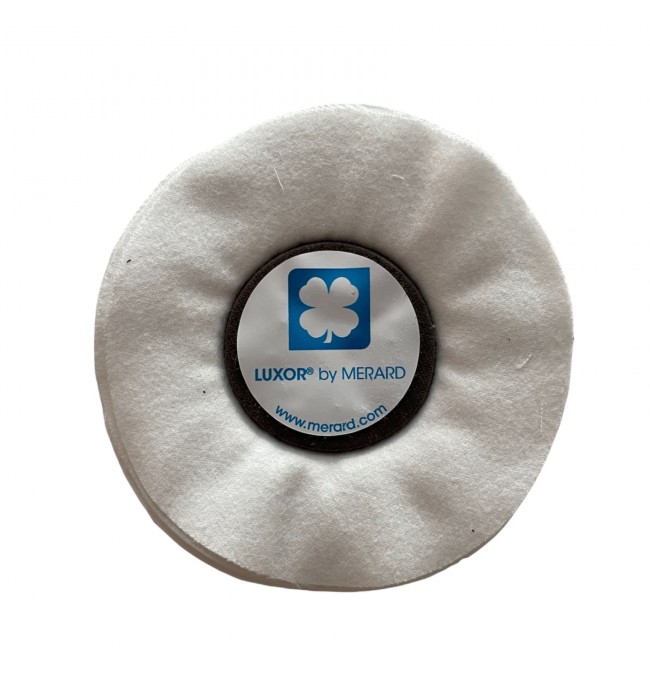 Merard Polishing wheel for finishing N° MOC2, white flannel cotton, Ø 100 mm, 20 folds