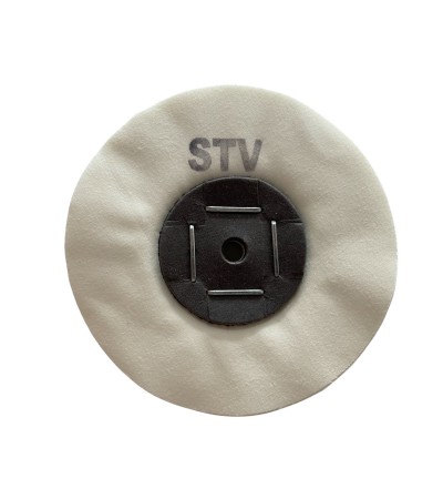 Merard Polishing wheel for finishing N° STV, natural coloured percale textile Ø 100 mm, 54 folds