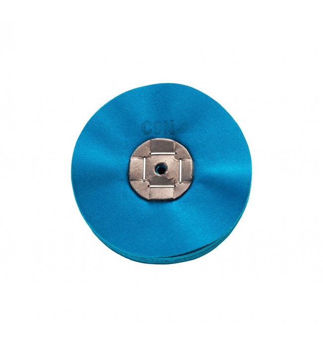 Merard Polishing wheel for pre-polishing N° C9N, blue cotton, Ø 120 mm, 48 folds
