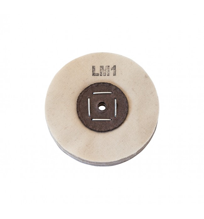 Merard Polishing wheel for pre-polishing N° LM1, natural coloured cotton, Ø 100 mm, 22 folds