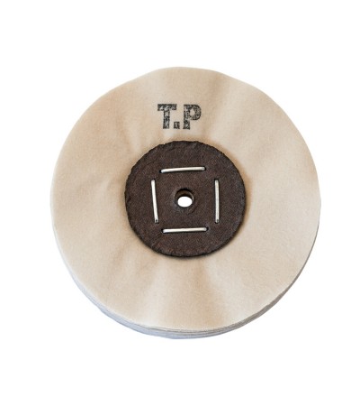 Merard polishing wheel N° TP, natural coloured cotton Ø 100 mm, 40 folds