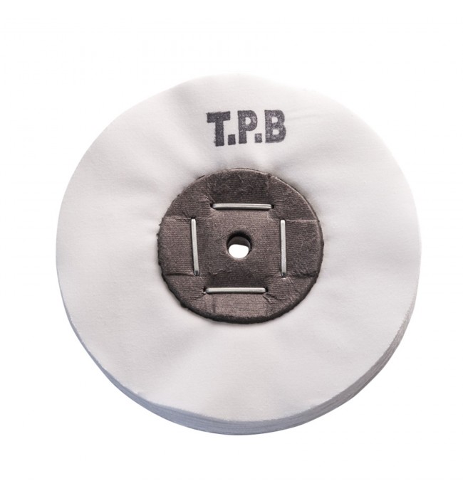 Merard Polishing wheel N° TPB, blanched cotton, Ø 100 mm, 50 folds