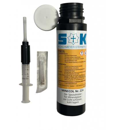 Minecol cement UV glue for mineral crystals glass 2ml