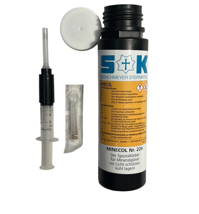 Minecol cement UV glue for mineral crystals glass 2ml