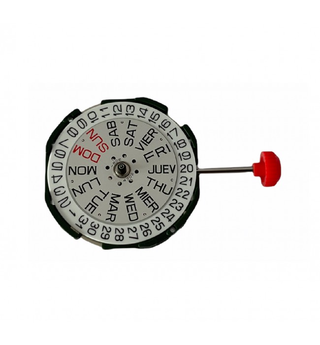 Miyota 2105 10 1/2''' SC-DD(3) day date Japanese watch movement