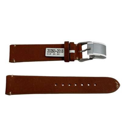 Mokka reddish brown strap with stitch 20 mm