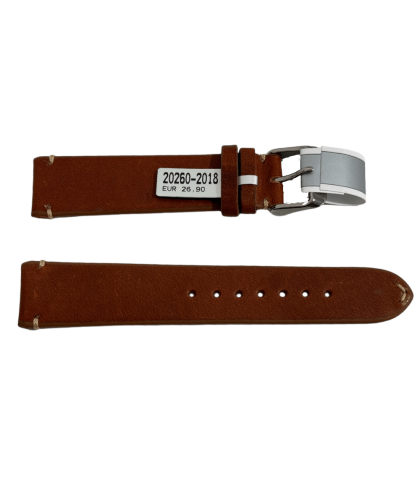 Mokka reddish brown strap with stitch 20 mm