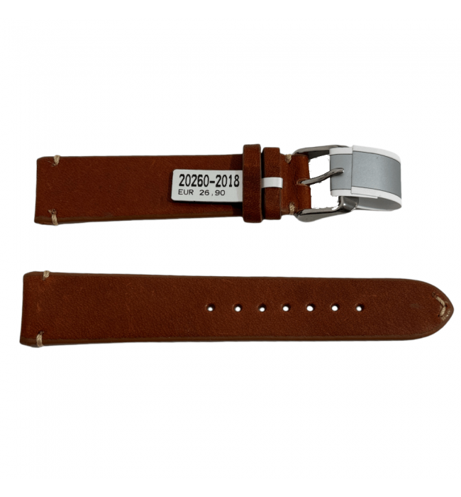 Mokka reddish brown strap with stitch 20 mm