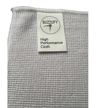 Buzzufy Microfiber High Performance Polishing Cloths – 3 PACK Premium Quality Cloth for Cleaning & Polishing – Lint-Free, Streak-Free for Cars, Household, Watches & Jewelry, Silver, Gold, Stainless Steel, 32 cm x 36 cm, White