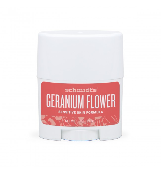 Schmidt's Naturals Sensitive Skin Deodorant Stick - Travel Size (Geranium Flower)