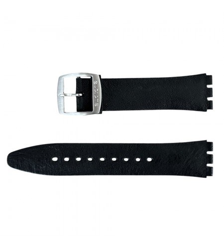 New black leather Swatch strap ASS0 ...
