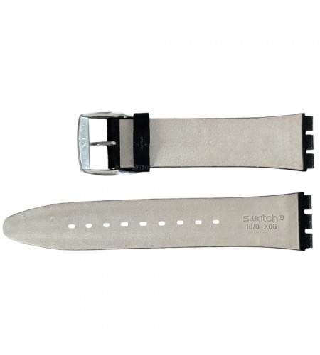 New black leather Swatch strap ASS0 ...