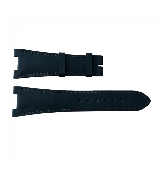 New leather black strap for Patek Philippe watches 25 x 12 mm