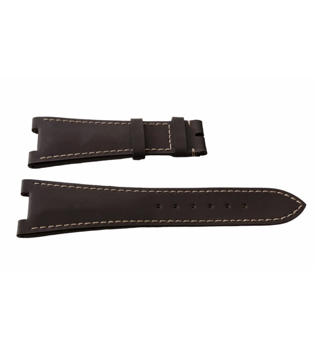 Кафява кожена каишка за часовници Patek Philippe 25 x 12 мм