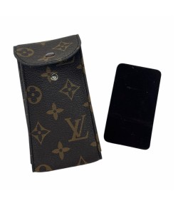 New Louis Vuitton watch brown leather pouch